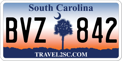 SC license plate BVZ842