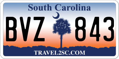 SC license plate BVZ843
