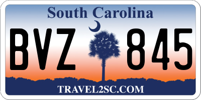 SC license plate BVZ845