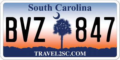 SC license plate BVZ847