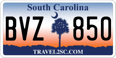 SC license plate BVZ850