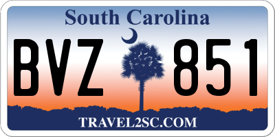 SC license plate BVZ851