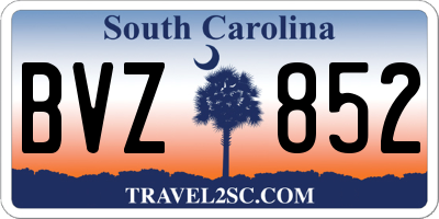 SC license plate BVZ852