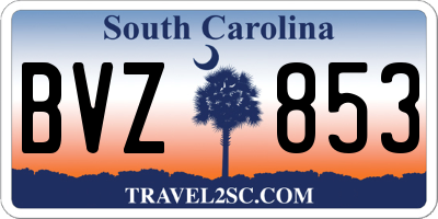 SC license plate BVZ853