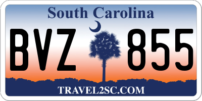SC license plate BVZ855