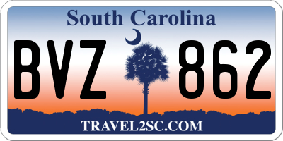 SC license plate BVZ862
