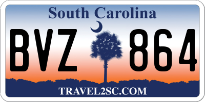 SC license plate BVZ864