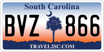 SC license plate BVZ866