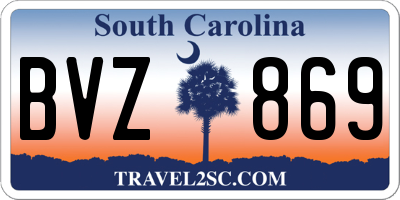 SC license plate BVZ869