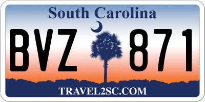 SC license plate BVZ871