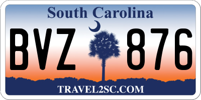 SC license plate BVZ876