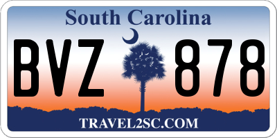SC license plate BVZ878