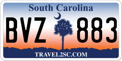 SC license plate BVZ883