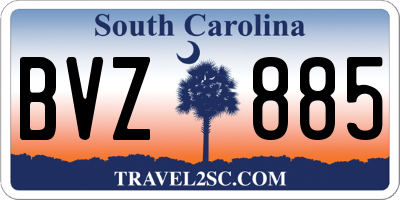 SC license plate BVZ885