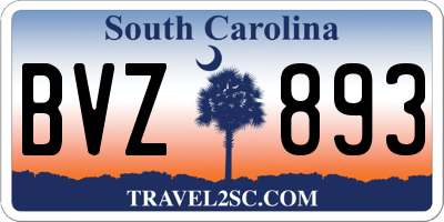 SC license plate BVZ893
