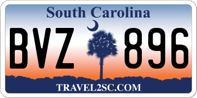 SC license plate BVZ896