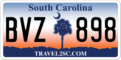 SC license plate BVZ898