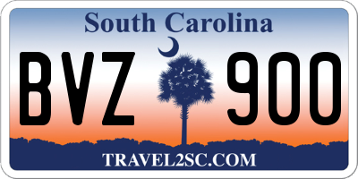 SC license plate BVZ900