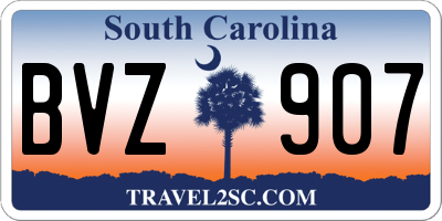 SC license plate BVZ907