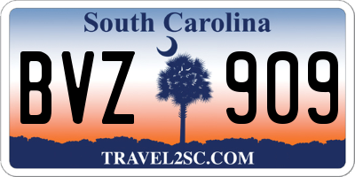 SC license plate BVZ909