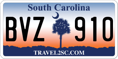 SC license plate BVZ910