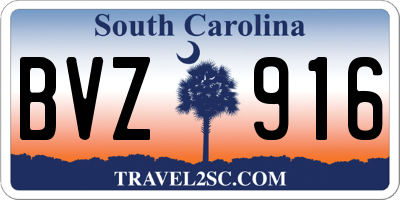 SC license plate BVZ916