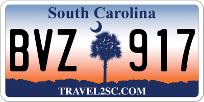 SC license plate BVZ917