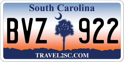 SC license plate BVZ922