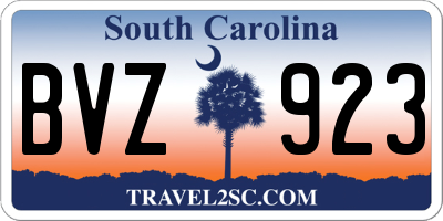 SC license plate BVZ923