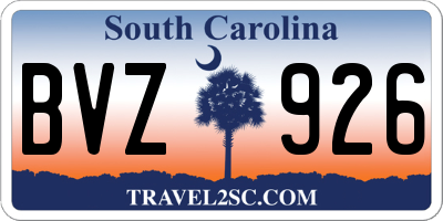 SC license plate BVZ926