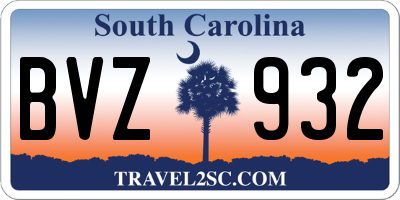 SC license plate BVZ932