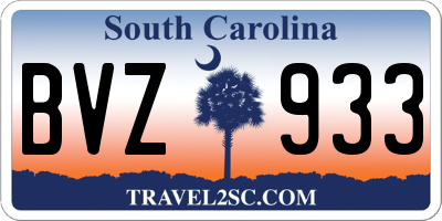 SC license plate BVZ933
