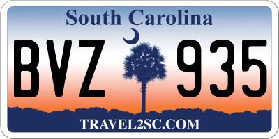 SC license plate BVZ935