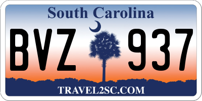 SC license plate BVZ937