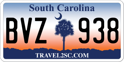 SC license plate BVZ938