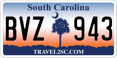 SC license plate BVZ943