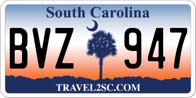 SC license plate BVZ947