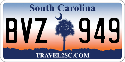 SC license plate BVZ949