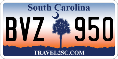 SC license plate BVZ950