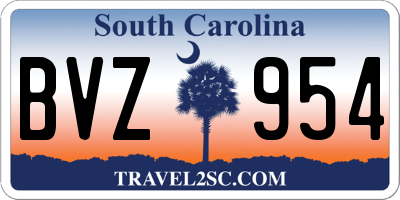SC license plate BVZ954