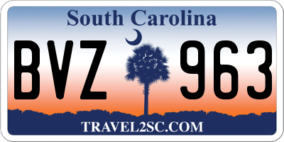 SC license plate BVZ963
