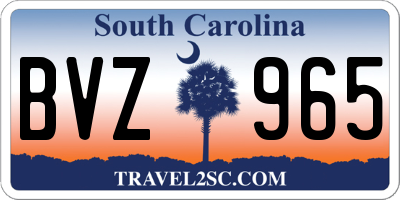 SC license plate BVZ965