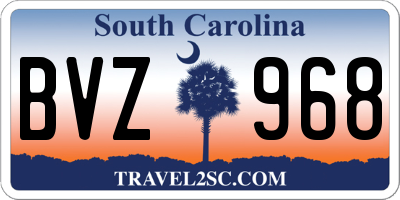 SC license plate BVZ968