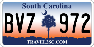 SC license plate BVZ972