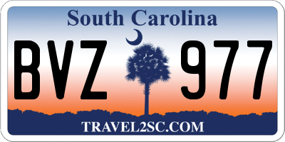 SC license plate BVZ977