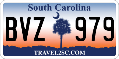 SC license plate BVZ979