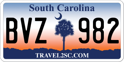 SC license plate BVZ982