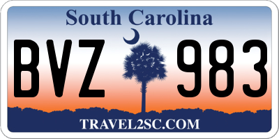 SC license plate BVZ983