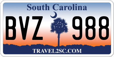SC license plate BVZ988