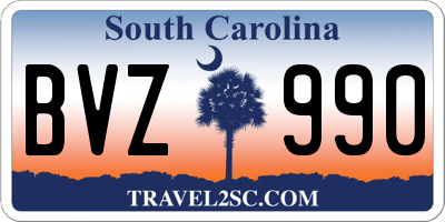 SC license plate BVZ990